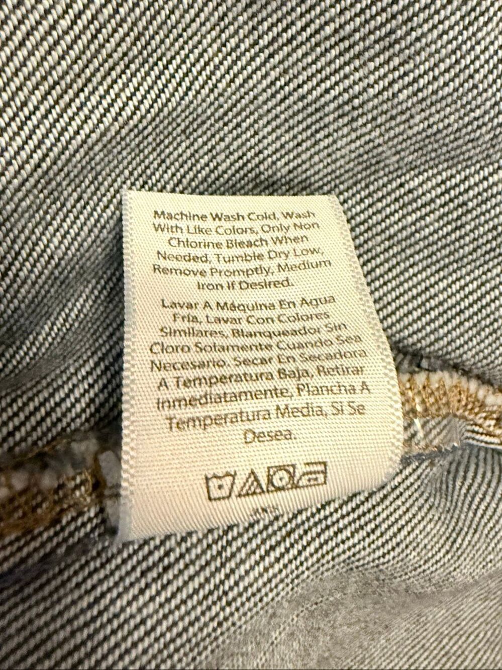 Free Assembly Women’s Crew Neck Denim Dress Jumper Sz. 14 Gold Buttons - Picture 8 of 9